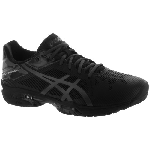 ASICS GEL-Solution Speed 3: ASICS Men's Tennis Shoes LE Black/Dark Grey/Phantom