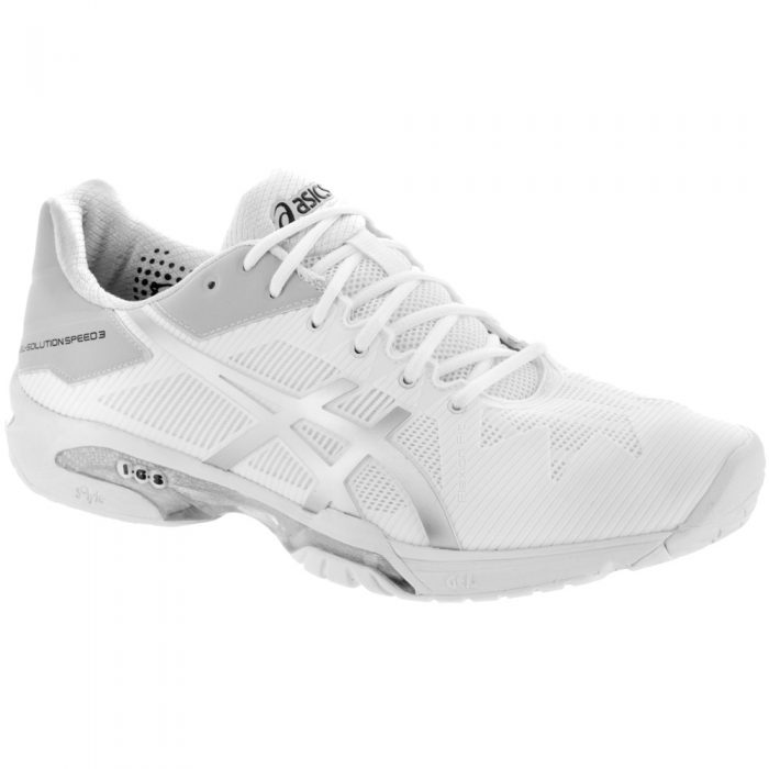 ASICS GEL-Solution Speed 3: ASICS Men's Tennis Shoes White/Silver