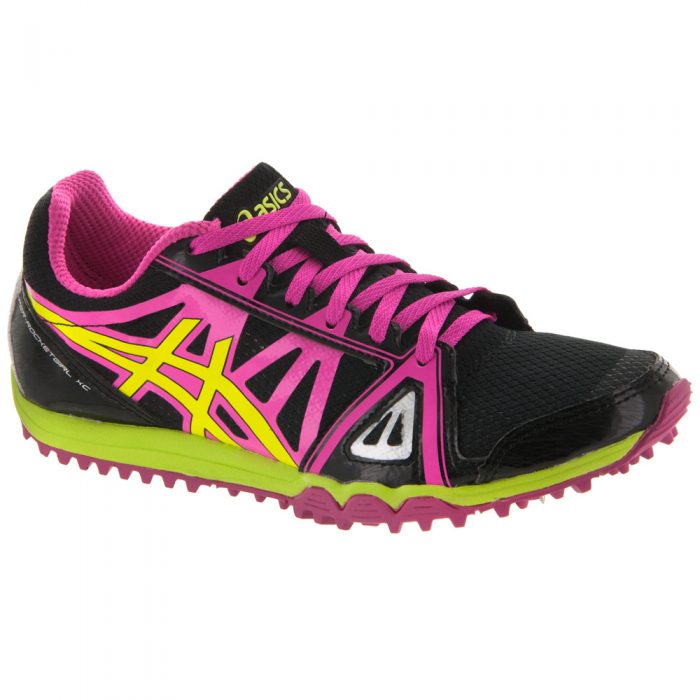 ASICS Hyper-Rocketgirl XC Spike: ASICS Women's Running Shoes Black/Hot Pink/Flash Yellow