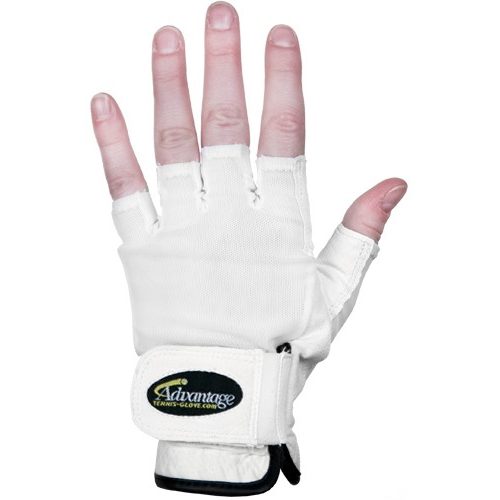 Advantage Tennis Glove Half Left: Advantage Women's Tennis Gloves