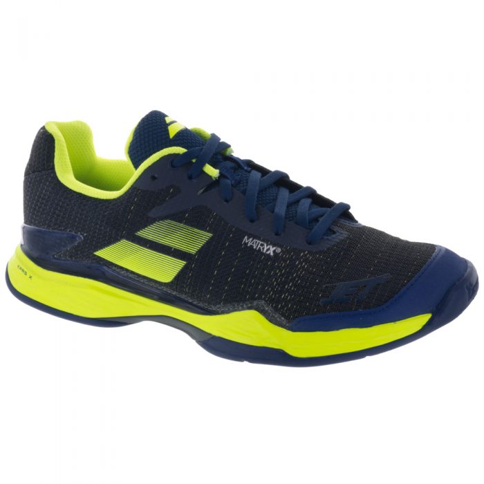 Babolat Jet Mach II Clay: Babolat Men's Tennis Shoes Estate Blue/Fluo Yellow