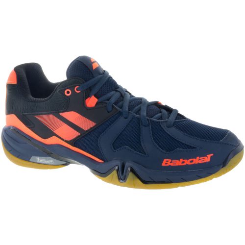 Babolat Shadow Spirit: Babolat Men's Indoor, Squash, Racquetball Shoes Navy Blue/Orange Fluo
