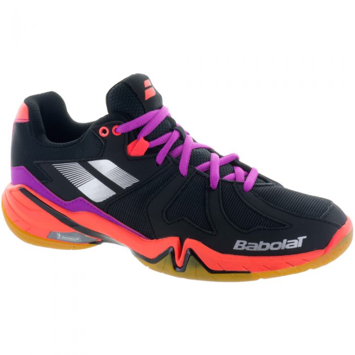 Babolat Shadow Spirit: Babolat Women's Indoor, Squash, Racquetball Shoes Black/Purple/Pink