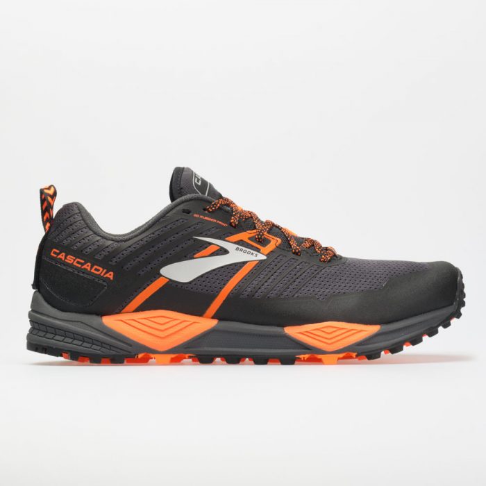 Brooks Cascadia 13: Brooks Men's Running Shoes Grey/Black/Orange