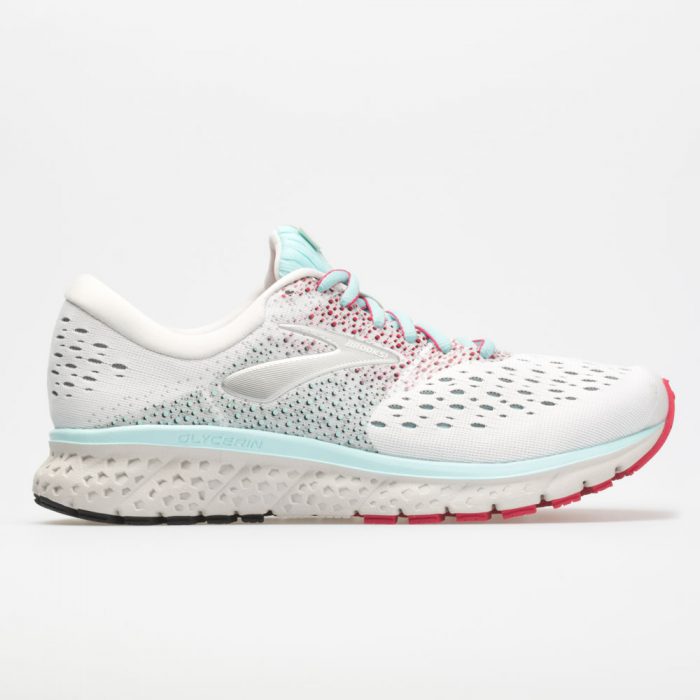Brooks Glycerin 16: Brooks Women's Running Shoes White/Blue/Pink