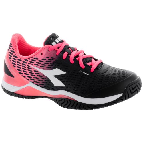Diadora Speed Blushield 2 AG: Diadora Women's Tennis Shoes Black/Fluo Coral