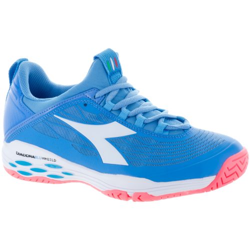 Diadora Speed Blushield Fly AG Womens's Iris Blue/Fluo Coral/White: Diadora Tennis Shoes