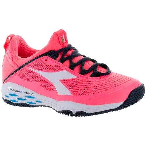 Diadora Speed Blushield Fly Clay: Diadora Women's Tennis Shoes Fluo Coral/White