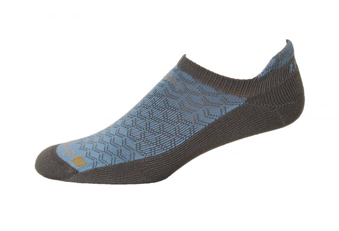 Drymax Running Lite-Mesh No Show Tab Socks - anthracite/ sky blue, large