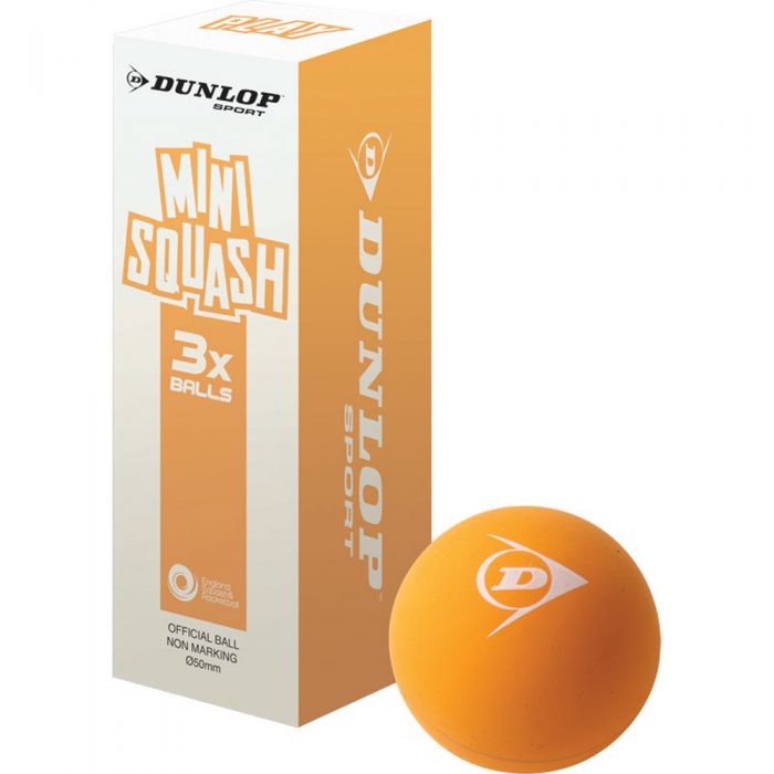 Dunlop Play Mini Squash Ball Orange 3Pk: Dunlop Squash Balls