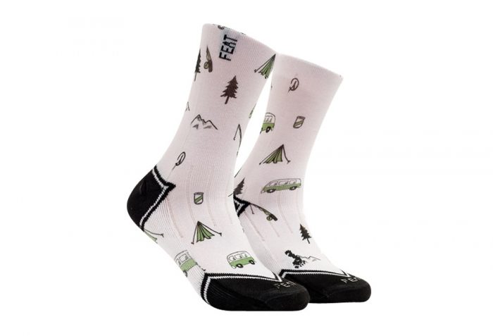 FEAT Camping Trips Socks - white, small