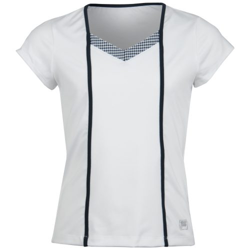 Fila Girl's Gingham Cap Sleeve Top: Fila Junior Tennis Apparel