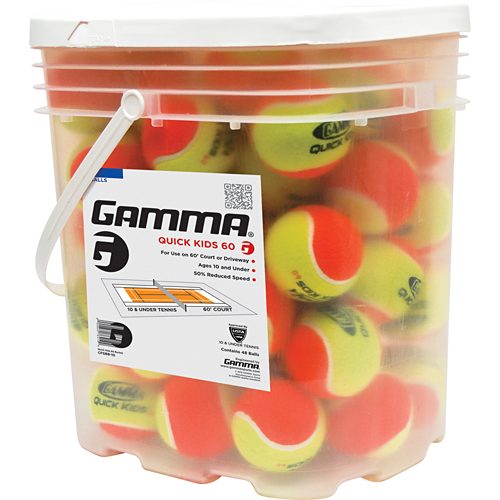 Gamma Quick Kids 60 Bucket of 48: Gamma Tennis Balls