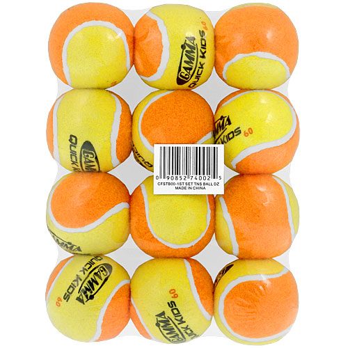 Gamma Quick Kids 60 Medium Bounce 12 Pack: Gamma Tennis Balls