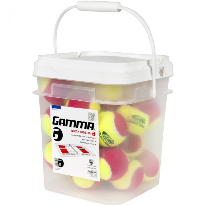 Gamma Quick Kids Felt Bucket of 24: Gamma Tennis Balls