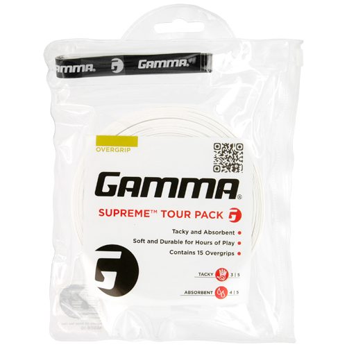 Gamma Supreme Overgrip 15 Pack: Gamma Tennis Overgrips