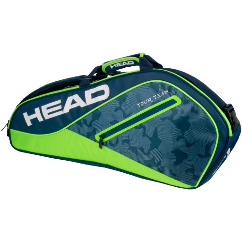 HEAD Tour Team 3 Pro Racquet Bag 2018 Navy/Green: HEAD Tennis Bags