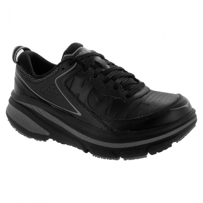 Hoka One One Bondi 4: Hoka One One Men's Walking Shoes Black Leather