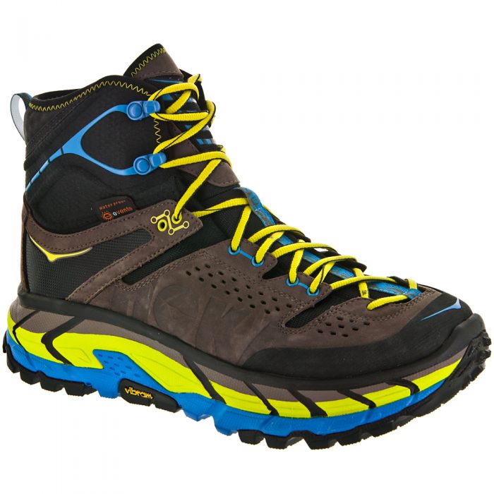 Hoka One One Tor Ultra HI WP: Hoka One One Men's Hiking Shoes Grey/Cyan