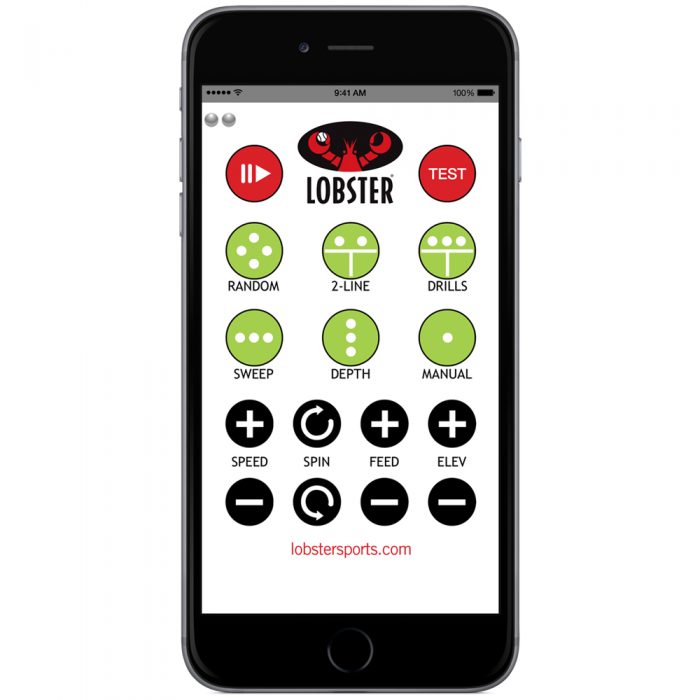 Lobster iPhone Remote: Lobster Sports Ball Machines