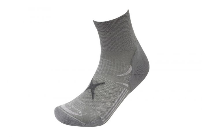 Lorpen T3 Light Hiker Shorty Socks - mid grey, small