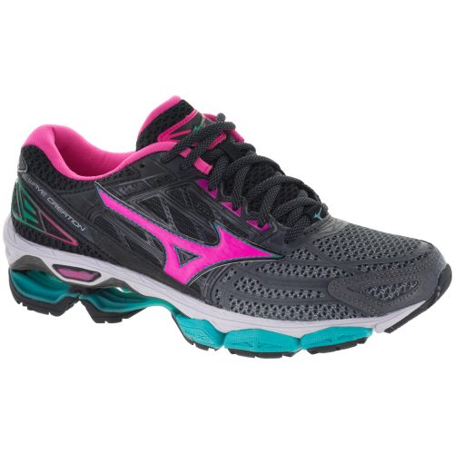 Mizuno Wave Creation 19: Mizuno Women's Running Shoes Castlerock/Pink Glo/Black