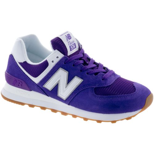 New Balance 574 Core+: New Balance Women's Running Shoes Purple Mountain/White