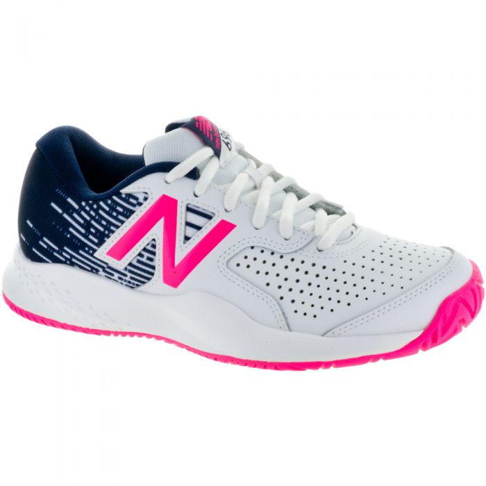 New Balance 696v3: New Balance Women's Tennis Shoes White/Alpha Pink