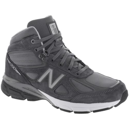 New Balance 990v4 Mid: New Balance Men's Running Shoes Gray/White