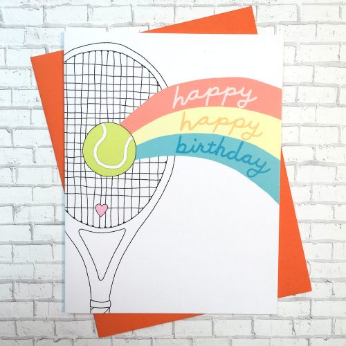 Racquet Smash Birthday Card: Racquet Smash Tennis Gifts & Novelties