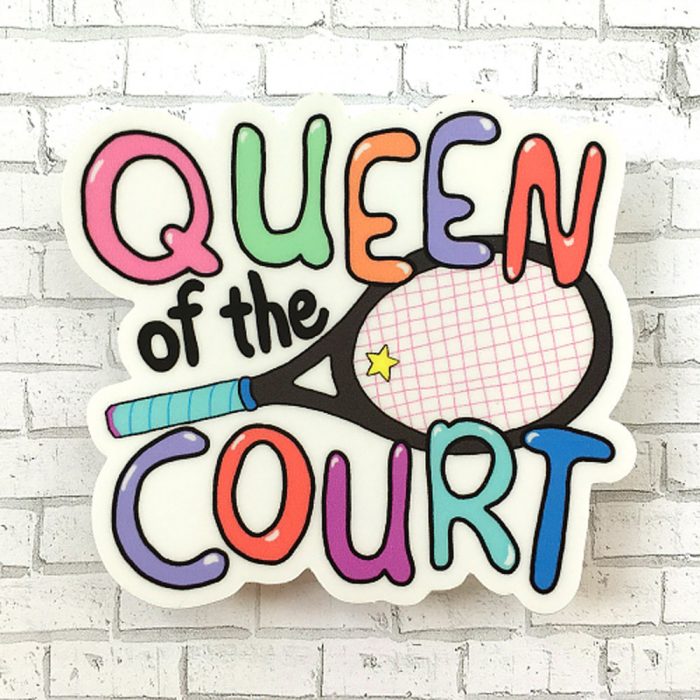 Racquet Smash Vinyl Sticker: Racquet Smash Tennis Gifts & Novelties