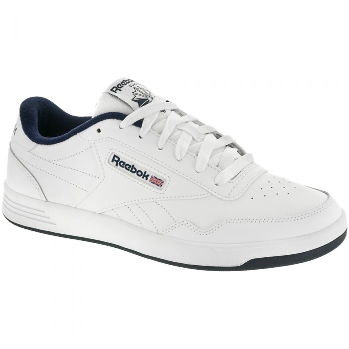 Reebok Club MEMT: Reebok Men's Tennis Shoes White/Collegiate Navy