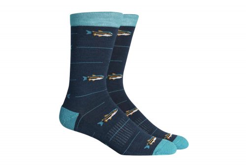 Richer Poorer Angler Hiking Socks - navy multi, one size