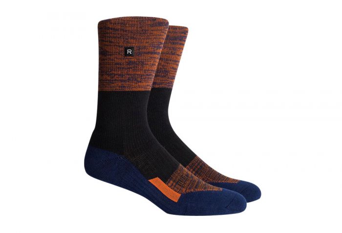 Richer Poorer Statik Athletic Socks - navy/brown, one size