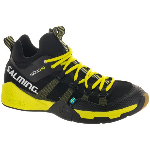 Salming Kobra Mid: Salming Men's Indoor, Squash, Racquetball Shoes Black/Yellow