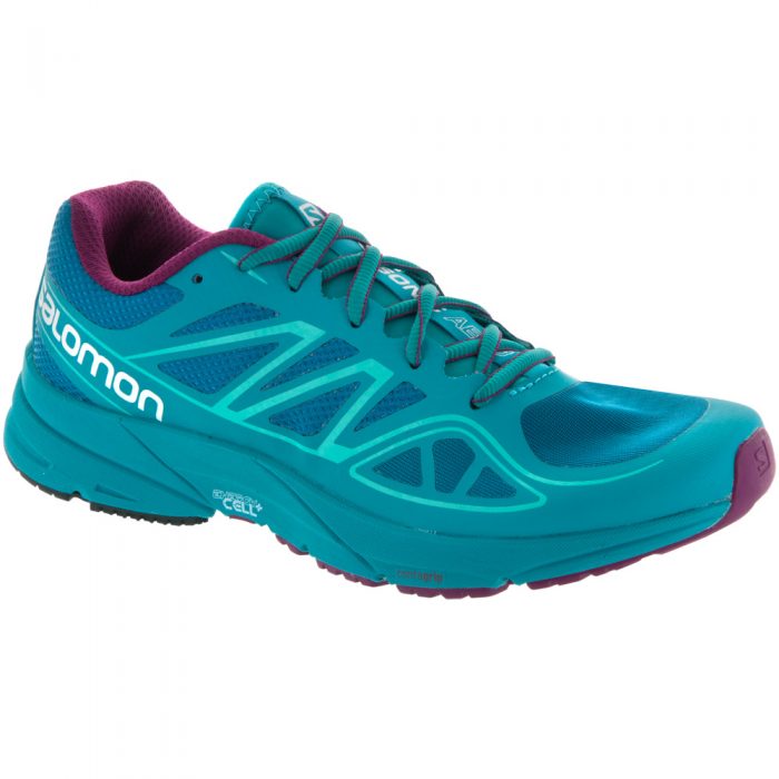 Salmon Sonic Aero: Salomon Women's Running Shoes Fog Blue/Teal Blue