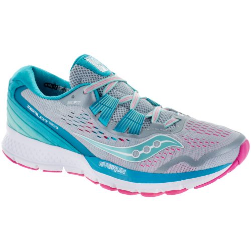 Saucony Zealot ISO 3: Saucony Women's Running Shoes Grey/Blue/Pink