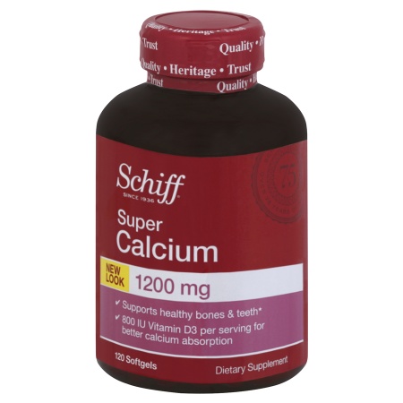 Schiff Super Calcium 1200 with Vitamin D, Softgels - 120 ea
