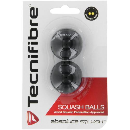Tecnifibre Double Yellow Squash Balls 2 Pack: Tecnifibre Squash Balls