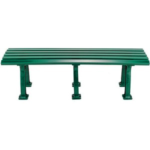 Unique 5' Polyethelene and PVC Bench - Green: Tourna Court Equipt