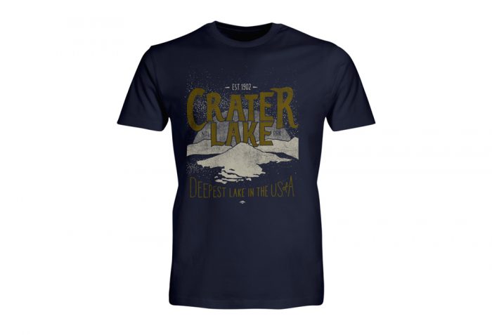 Wilder & Sons Crater Lake National Park Short Sleeve T-Shirt - Men's - navy, small