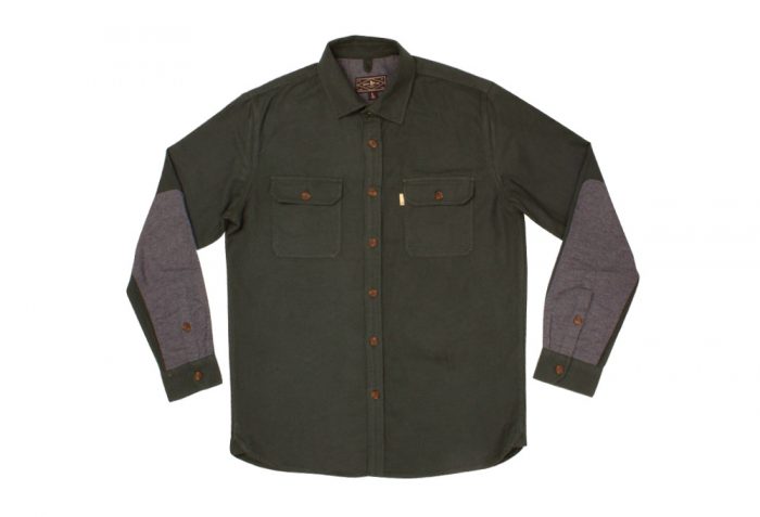 Wilder & Sons Gorge Chamois Shirt - Men's - pine/grey, small