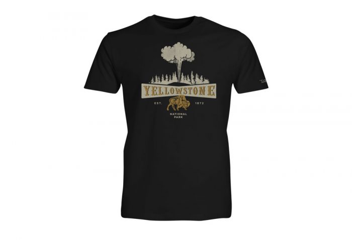 Wilder & Sons Yellowstone National Park Short Sleeve T-Shirt - Men's - black, small