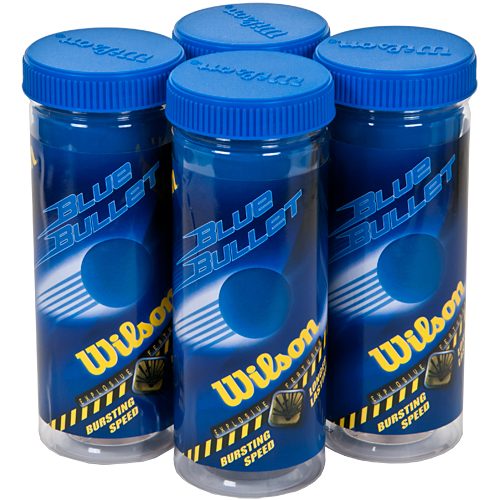 Wilson Blue Bullet 4 Cans: Wilson Racquetball Balls