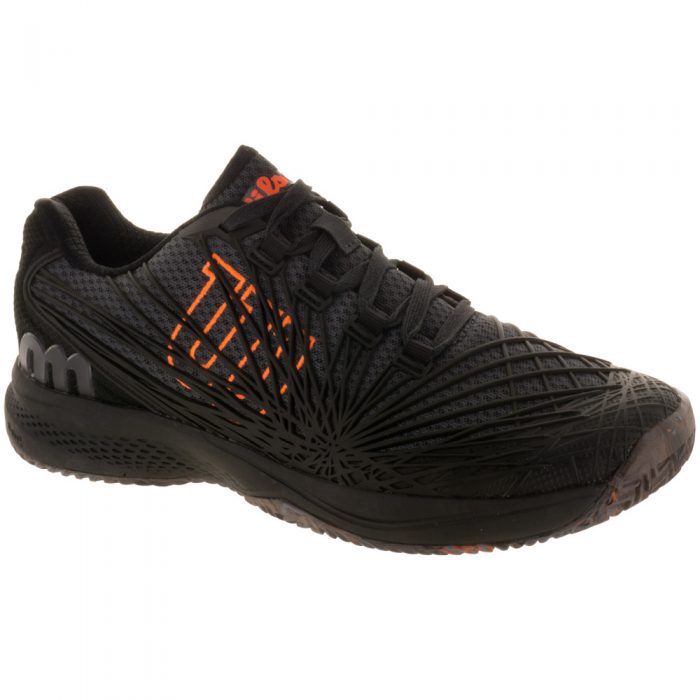 Wilson Kaos 2.0: Wilson Men's Tennis Shoes Ebony/Black/Shocking Orange