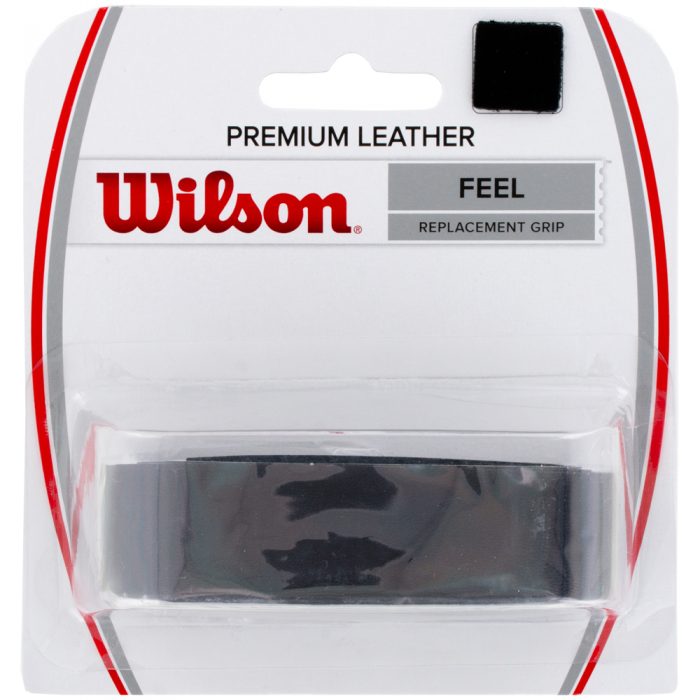 Wilson Premium Leather Replacement Grip Black: Wilson Tennis Overgrips