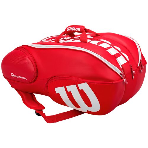 Wilson Pro Staff 15 Pack Bag Red/White: Wilson Tennis Bags