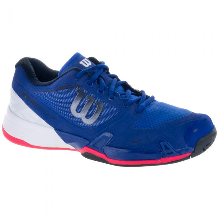 Wilson Rush Pro 2.5: Wilson Men's Tennis Shoes Mazarine Blue/White/Neon Red