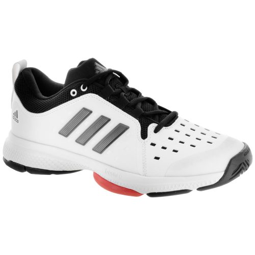 adidas Barricade Classic Bounce: adidas Men's Tennis Shoes White/Night Metallic/Scarlet