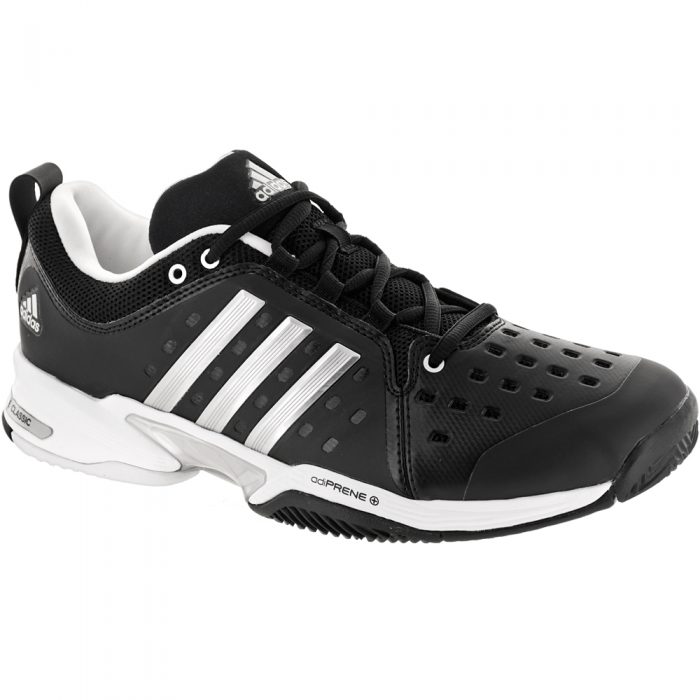 adidas Barricade Classic Wide: adidas Men's Tennis Shoes Black/Silver Metallic/White